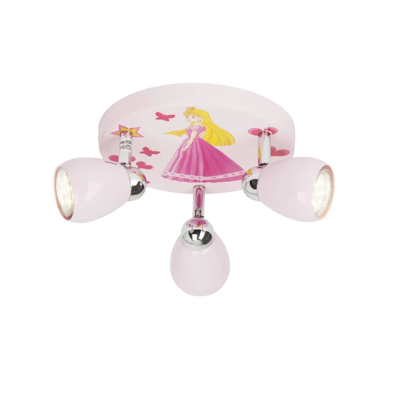 Brilliant Princess LED Deckenstrahler Rosa 3-flg schwenkbar