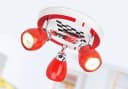 Brilliant LED Deckenstrahler RACING 3-fach rot/weiß-schwarz Metall Bild 1