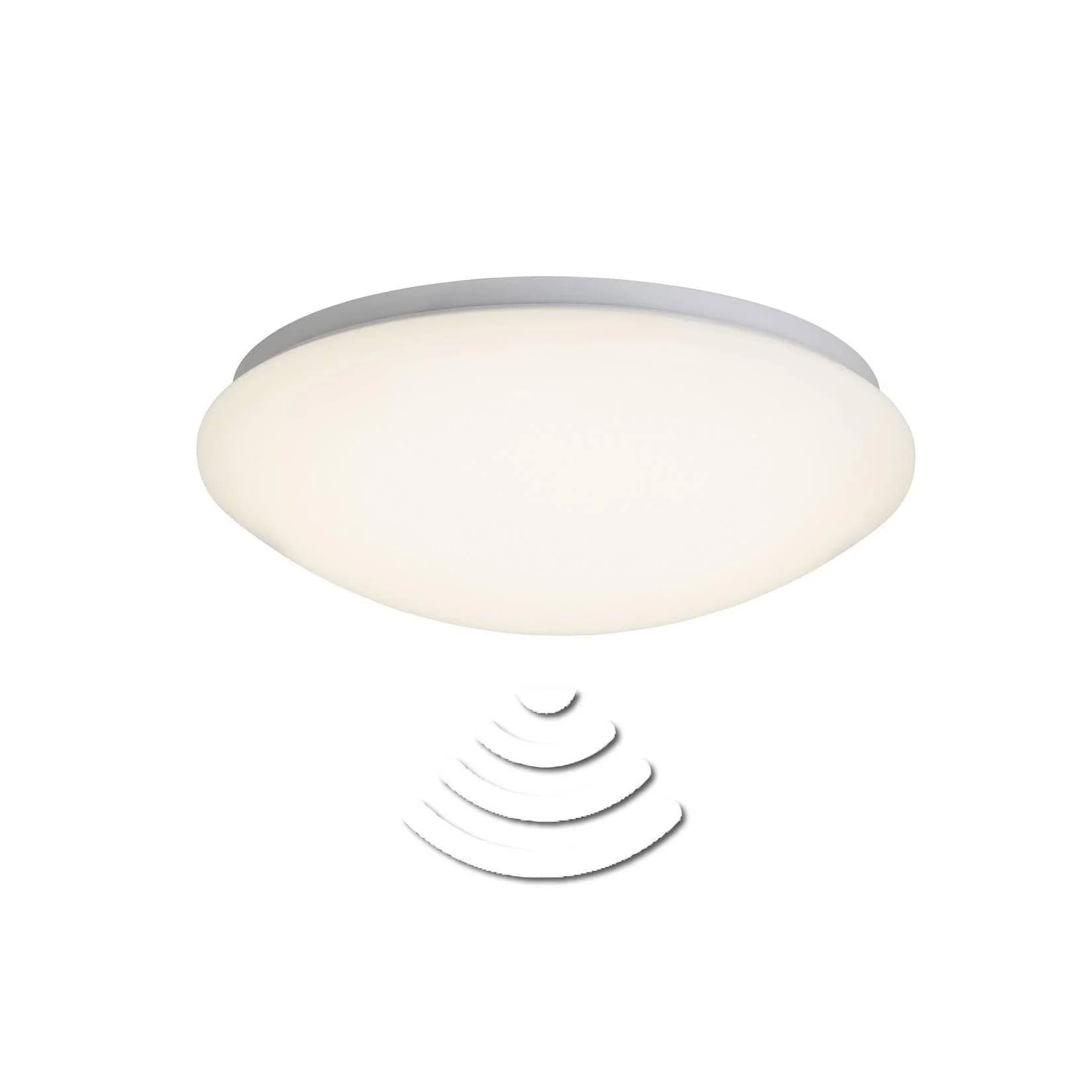 BRILLIANT LED Deckenleuchte Fakir Weiß Chrom mit Bewegungsmelder