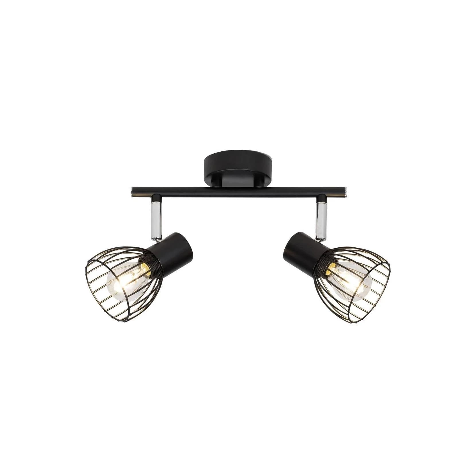 Brilliant Blacky Spotrohr 2-flammig Schwarz E14 LED-fähig