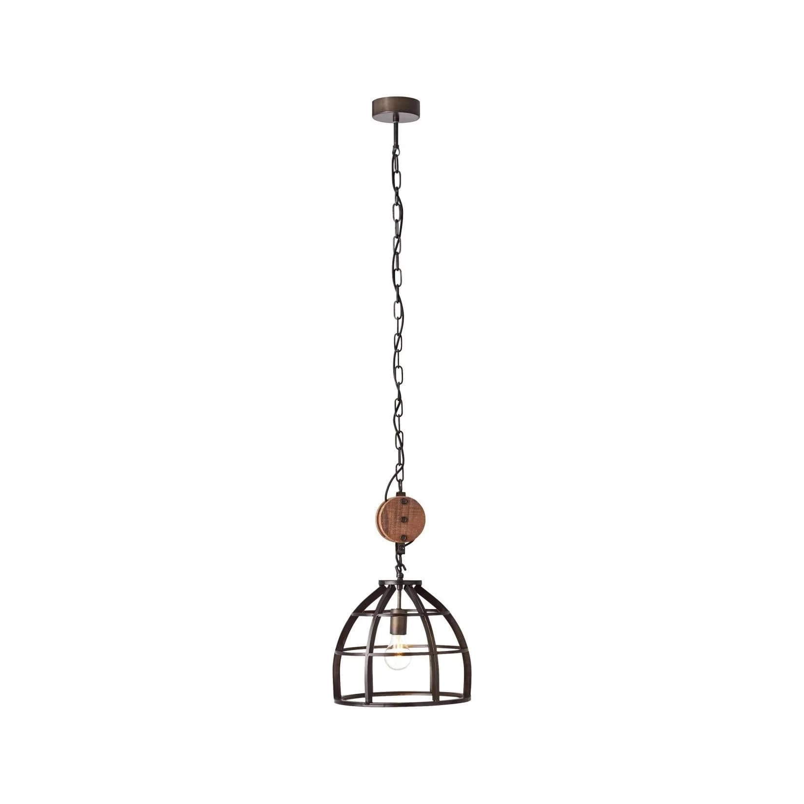 BRILLIANT Pendelleuchte Matrix Schwarz Antik E27 Dimmbar