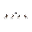 BRILLIANT Lampe Manama Spotrohr 4flg Holz Schwarz Matt Bild 1