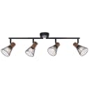 BRILLIANT Lampe Manama Spotrohr 4flg Holz Schwarz Matt Bild 2