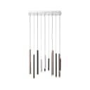 BRILLIANT Pendelleuchte Cembalo LED 14-flg. Braun Dimmbar Höhenverstellbar Bild 1