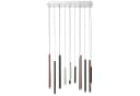 BRILLIANT Pendelleuchte Cembalo LED 14-flg. Braun Dimmbar Höhenverstellbar Bild 2