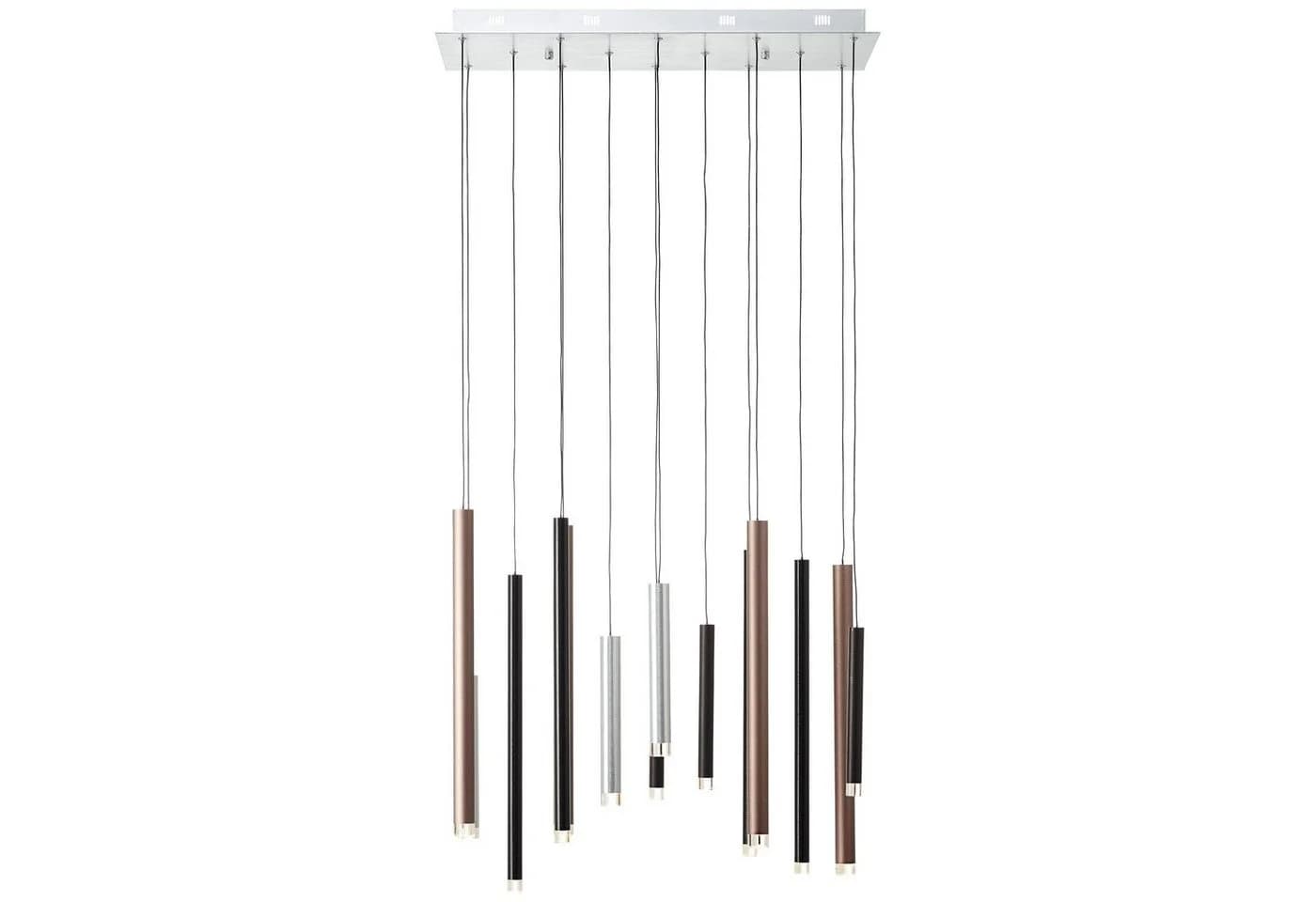 BRILLIANT Pendelleuchte Cembalo LED 14-flg. Braun Dimmbar Höhenverstellbar - Bild 2