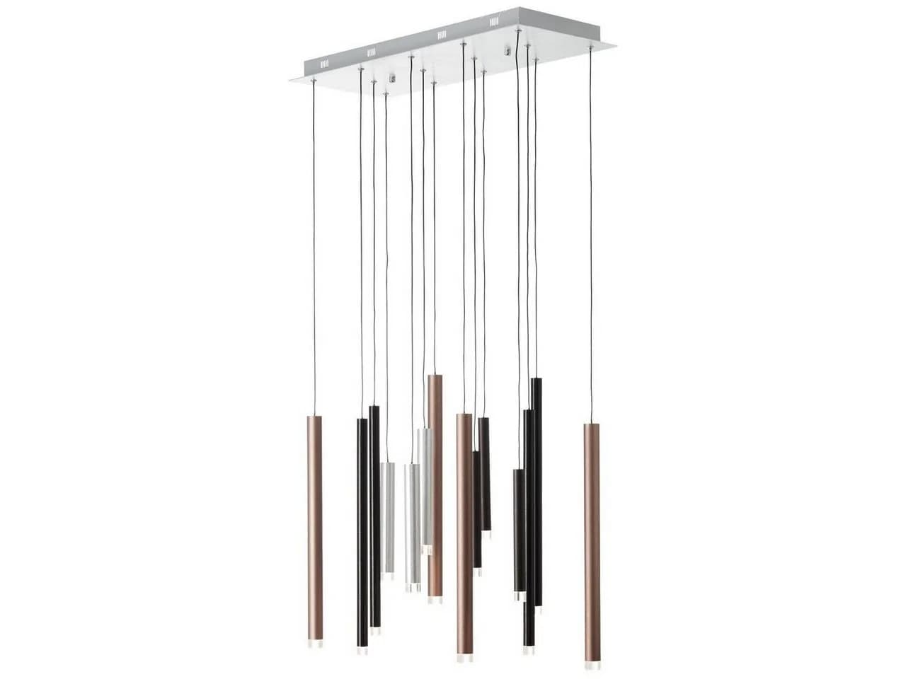 BRILLIANT Pendelleuchte Cembalo LED 14-flg. Braun Dimmbar Höhenverstellbar - Bild 3