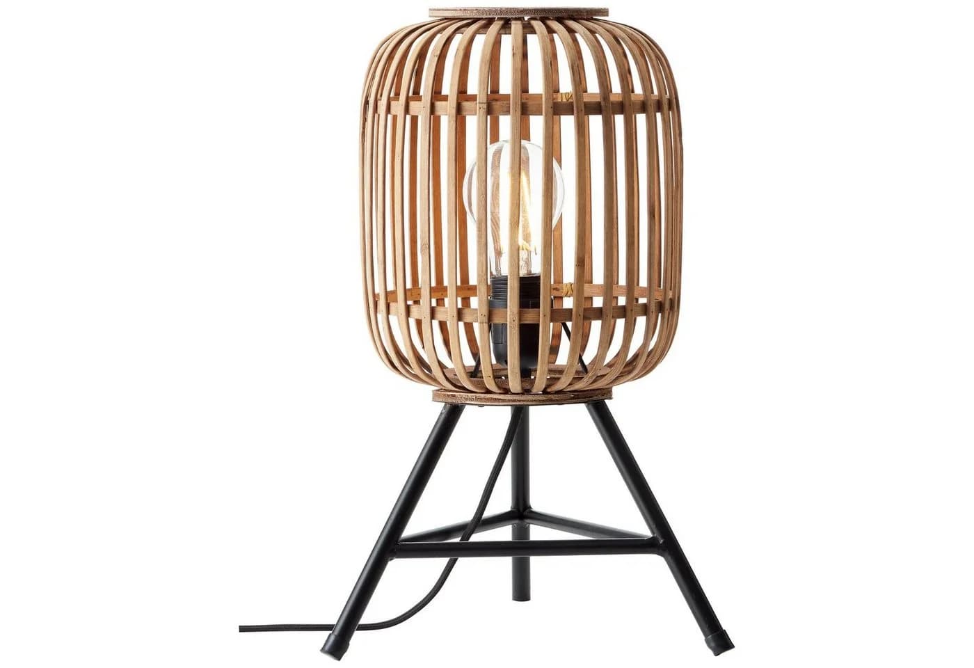 Brilliant Woodrow Tischleuchte Bambus Braun E27 - Bild 3