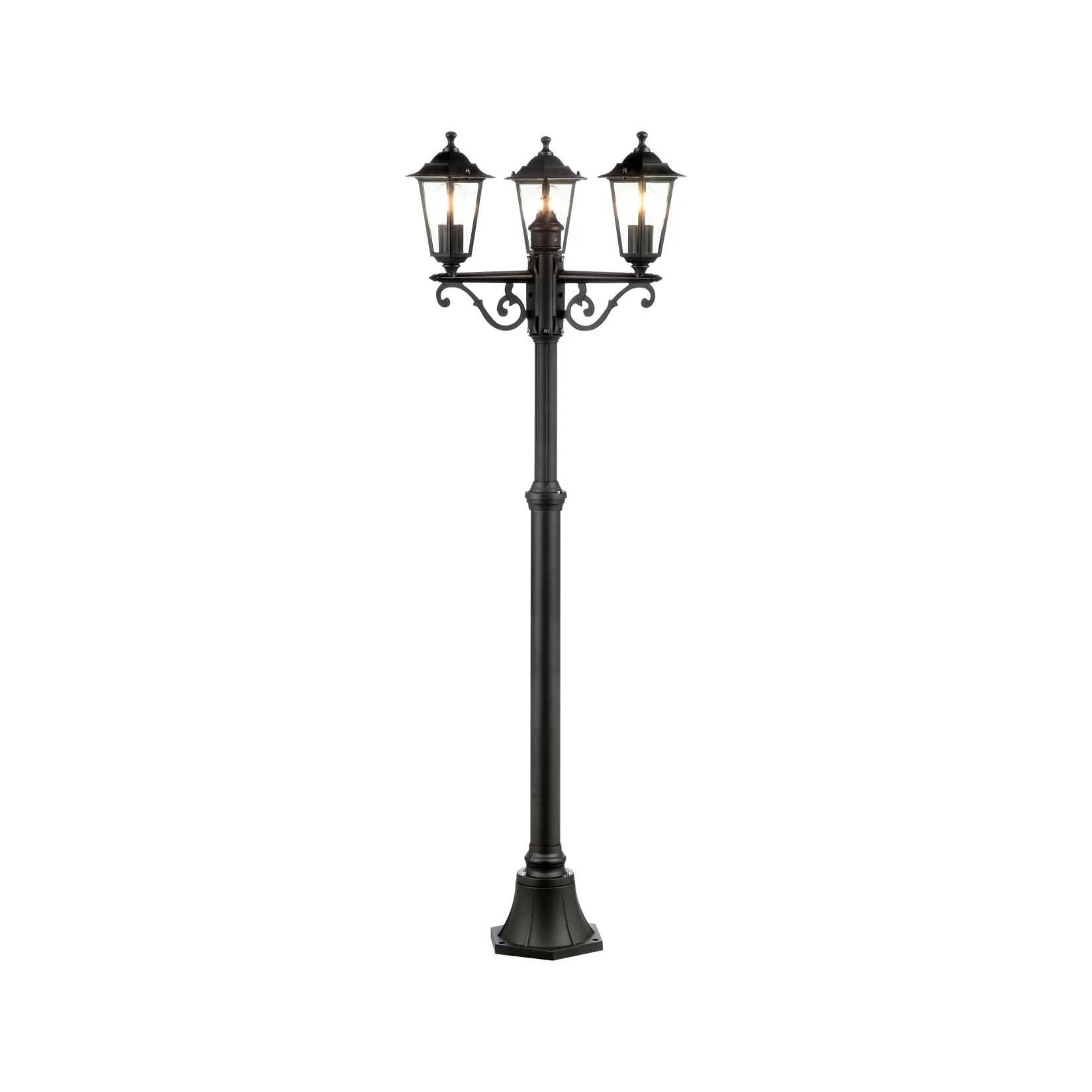 BRILLIANT Carleen Außen-Stehlampe Schwarz 3x E27 IP44