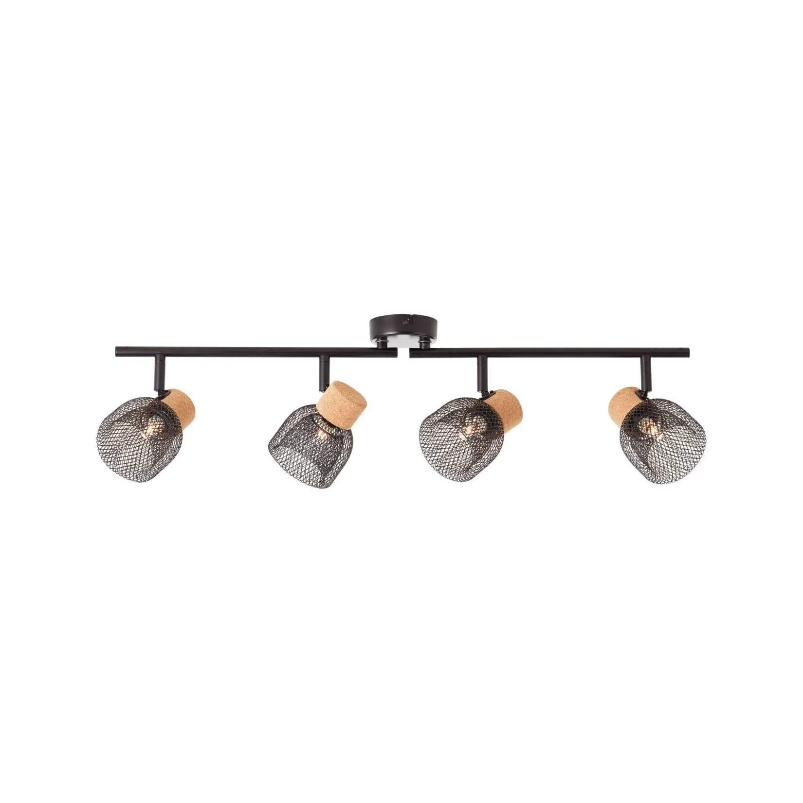BRILLIANT Lampe Flaka Spotrohr 4flg Schwarz Matt G9 6W
