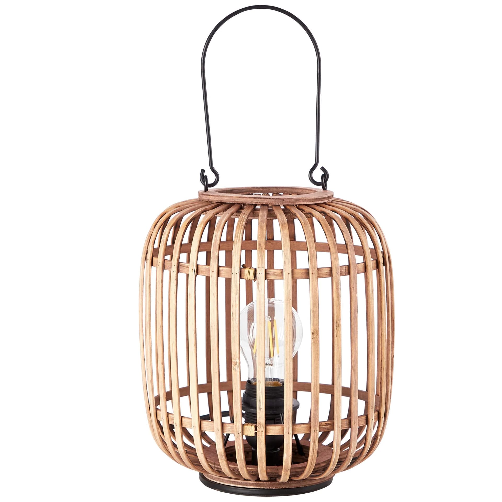 Brilliant Tischleuchte Woodrow, Tischlampe mit Tragegriff hellbraun - Bild 2
