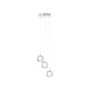 BRILLIANT Rafa LED Pendelleuchte 3-flg chrom/rauchglas höhenverstellbar Bild 1
