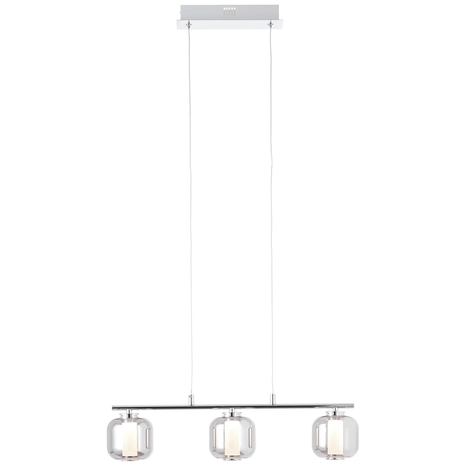 BRILLIANT Rafa LED Pendelleuchte 3flg chrom/rauchglas - Bild 2