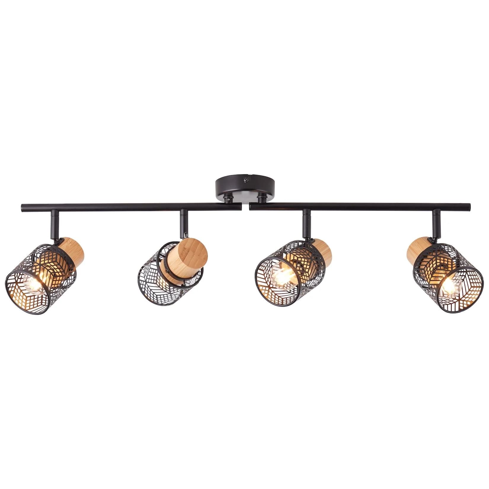 Brilliant Lampe Santy Spotrohr 4-flammig Schwarz/Braun 4x D45 E14 42W