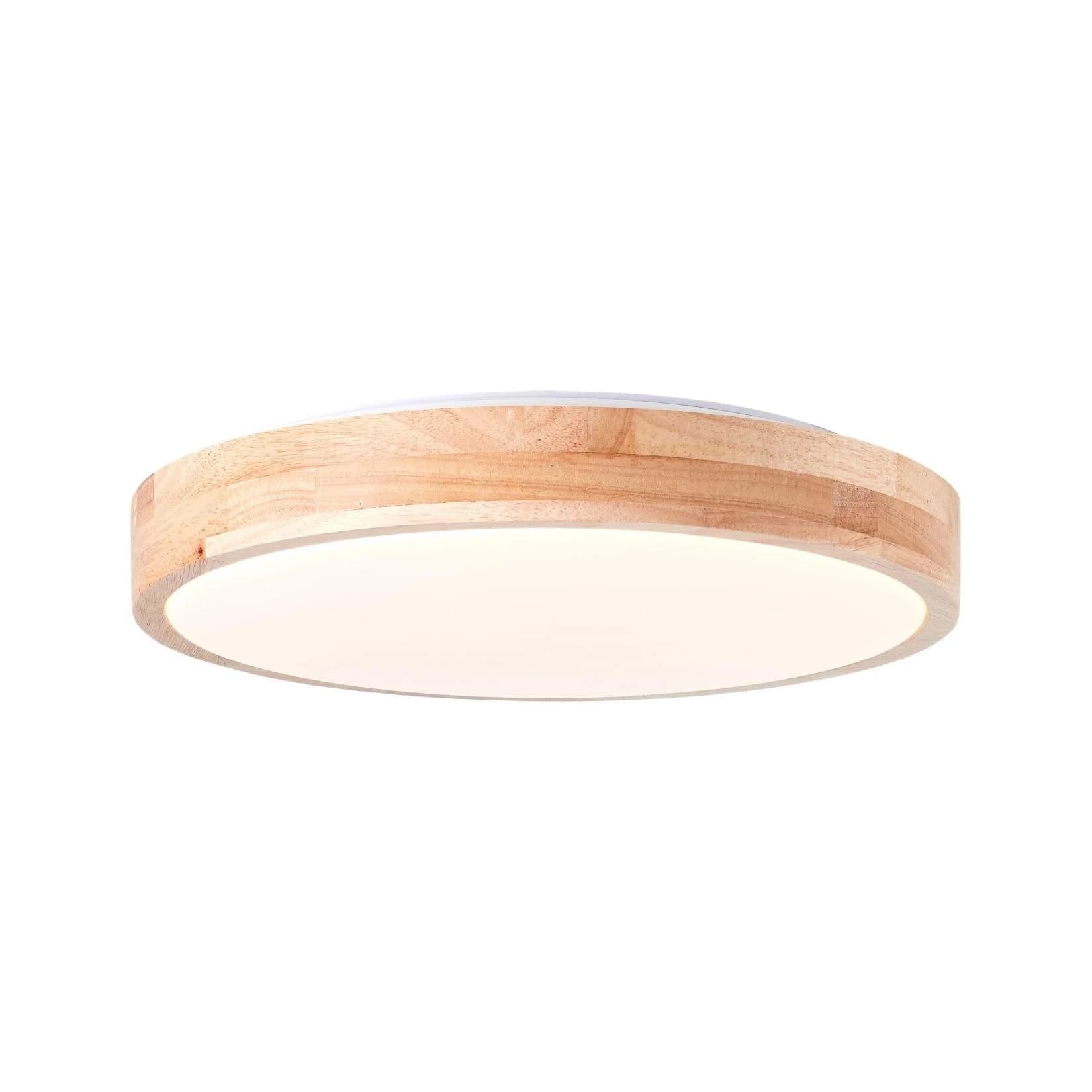 BRILLIANT LED Deckenleuchte Slimline Holz Weiß CCT