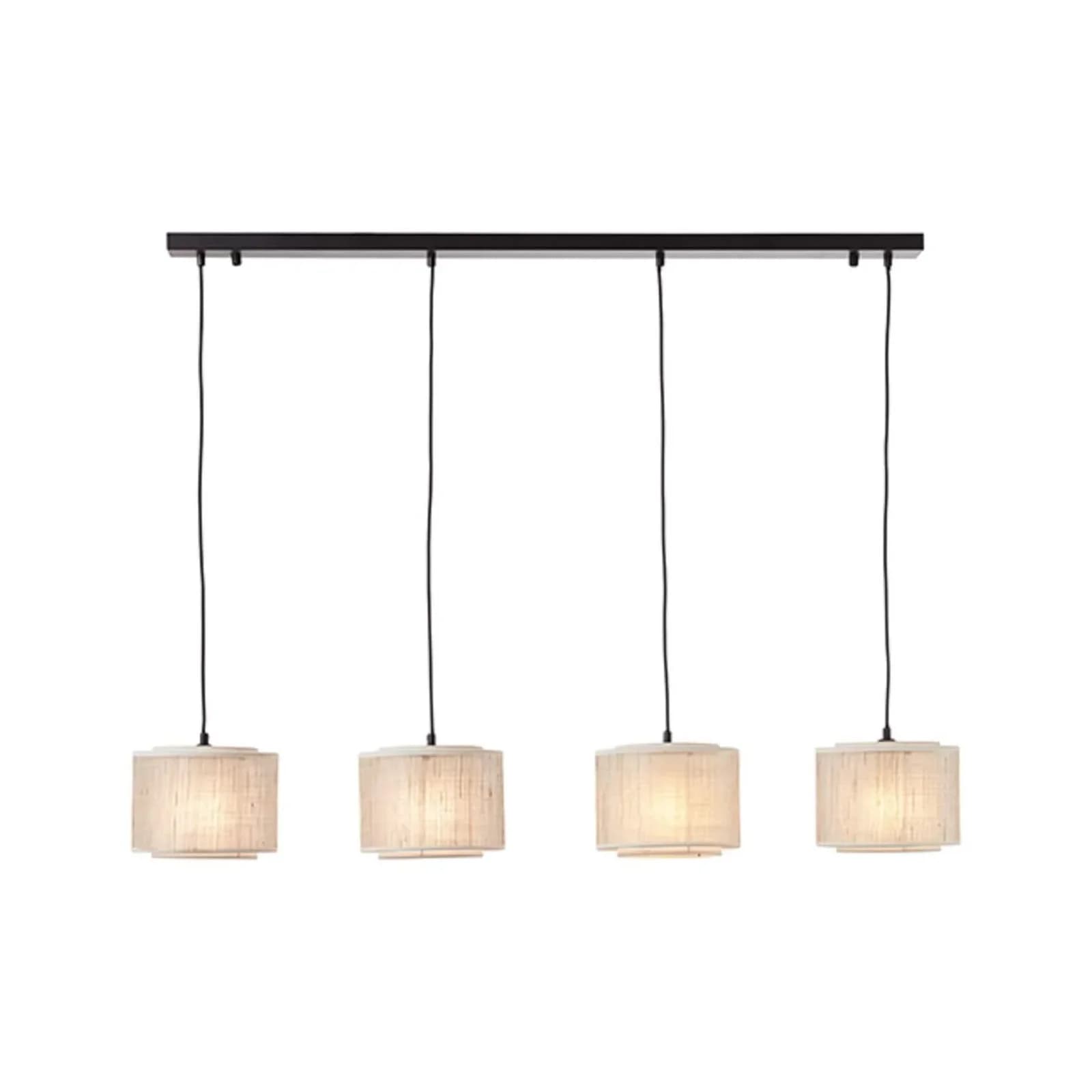 BRILLIANT Odar Pendelleuchte 4-flammig Schwarz/Beige