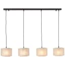 BRILLIANT Odar Pendelleuchte 4-flammig Schwarz/Beige Bild 2