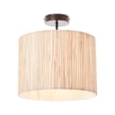 BRILLIANT Deckenleuchte Wimea Schwarz/Braun Seegras Bild 1