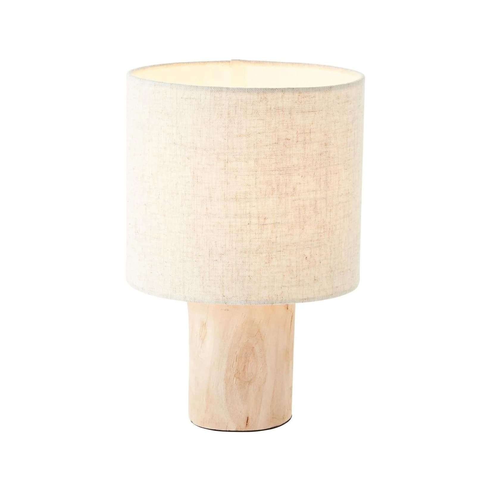 BRILLIANT Tischleuchte Pia Schwarz Grau Holz FSC