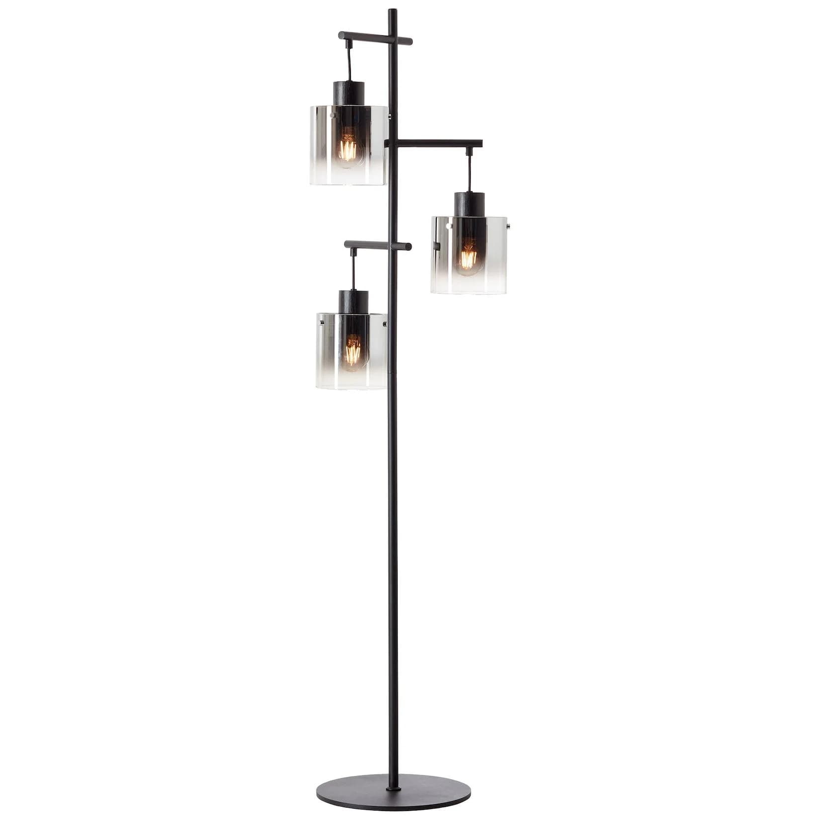 BRILLIANT Stehlampe Simonis Schwarz 3 x E27