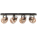 BRILLIANT Deckenstrahler Nikka 4-flammig schwarz/natur Metall/Rattan Bild 2