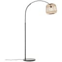 BRILLIANT Bogenlampe Nikka Schwarz/Natur Rattan Bild 2