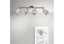 BRILLIANT Deckenstrahler Weald 4-flammig Schwarz Holz Glas Bild 1