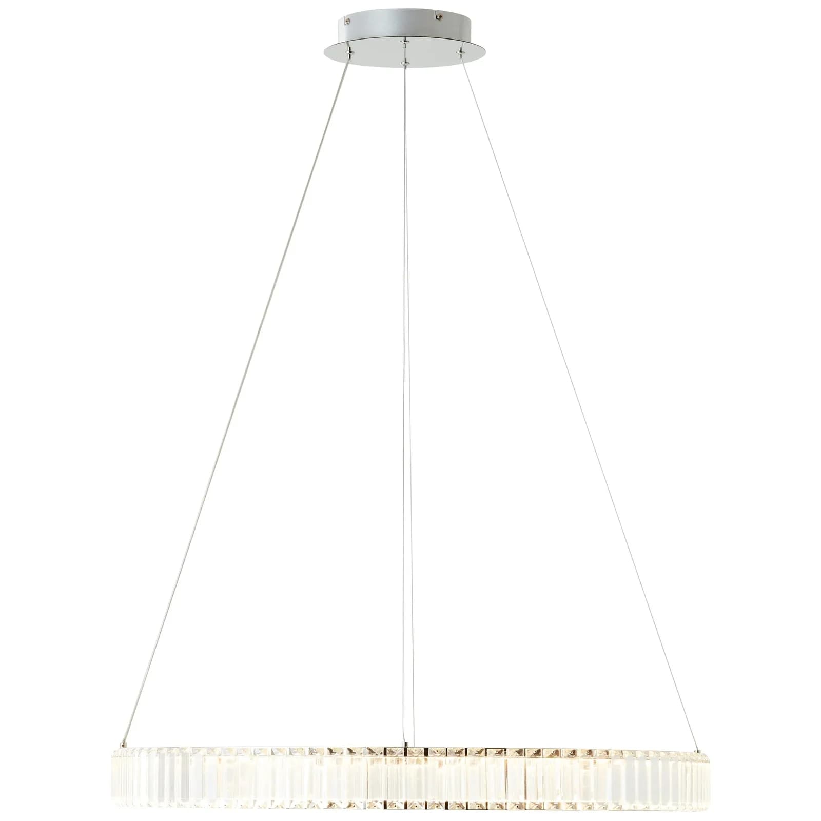 BRILLIANT LED Pendelleuchte Queen Chrom 80 cm