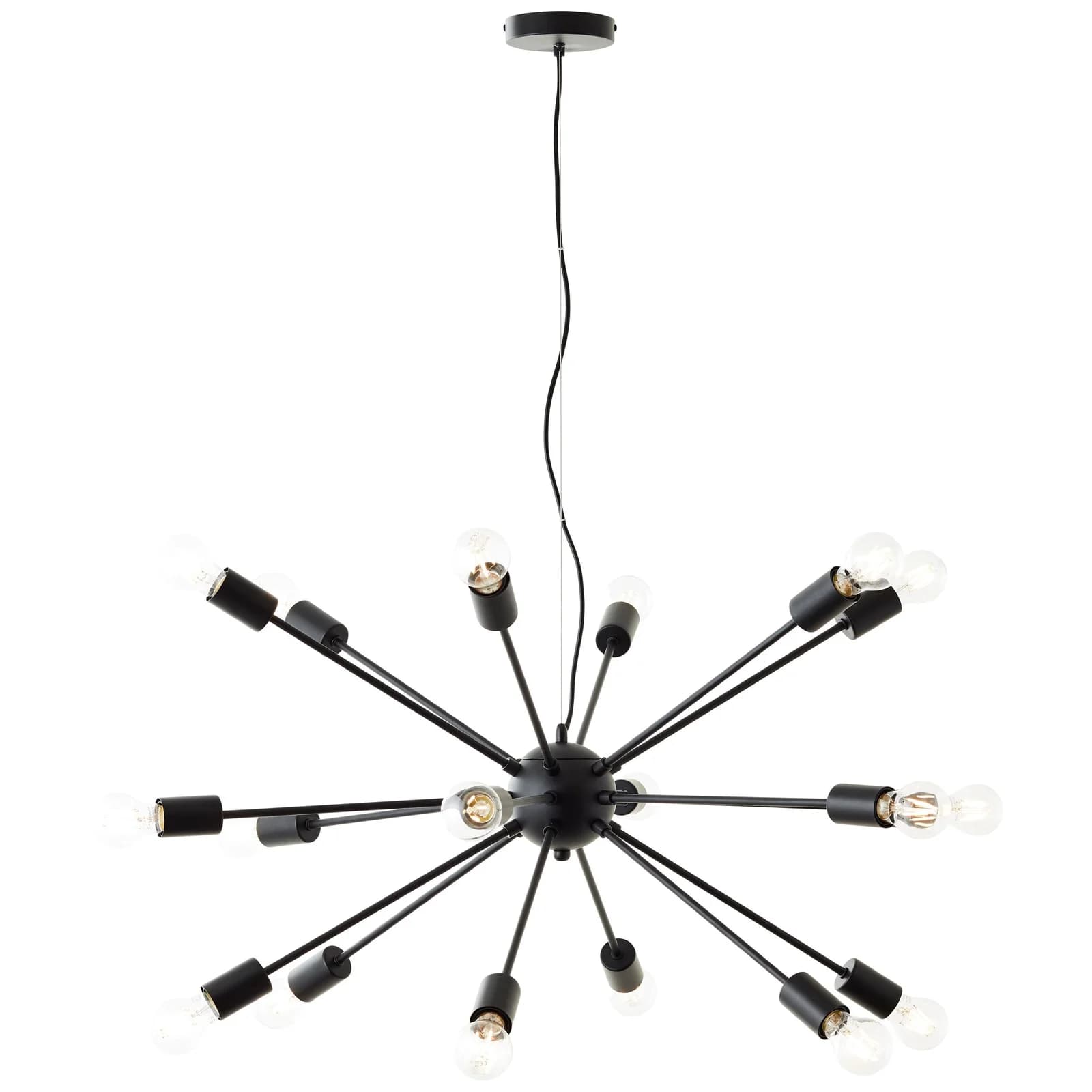 BRILLIANT Pendelleuchte Dree Schwarz 18-flammig 90,5 cm