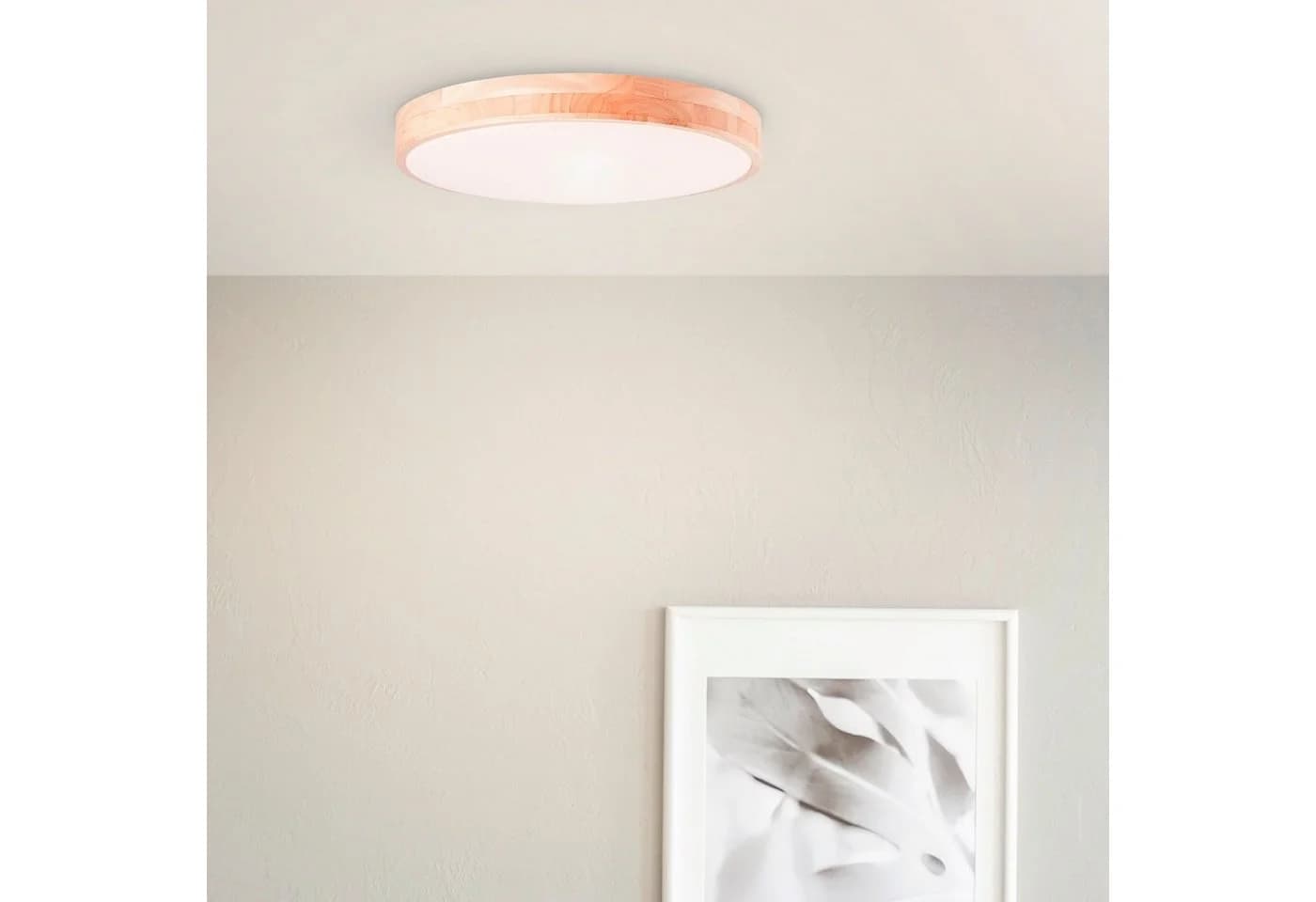 BreLight LED Wandleuchte Slimline CCT Dimmbar Holz Weiß