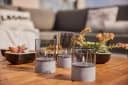BRILLIANT Außen-Tischleuchte Bougie Grau Rauchglas 3er Set LED Bild 1