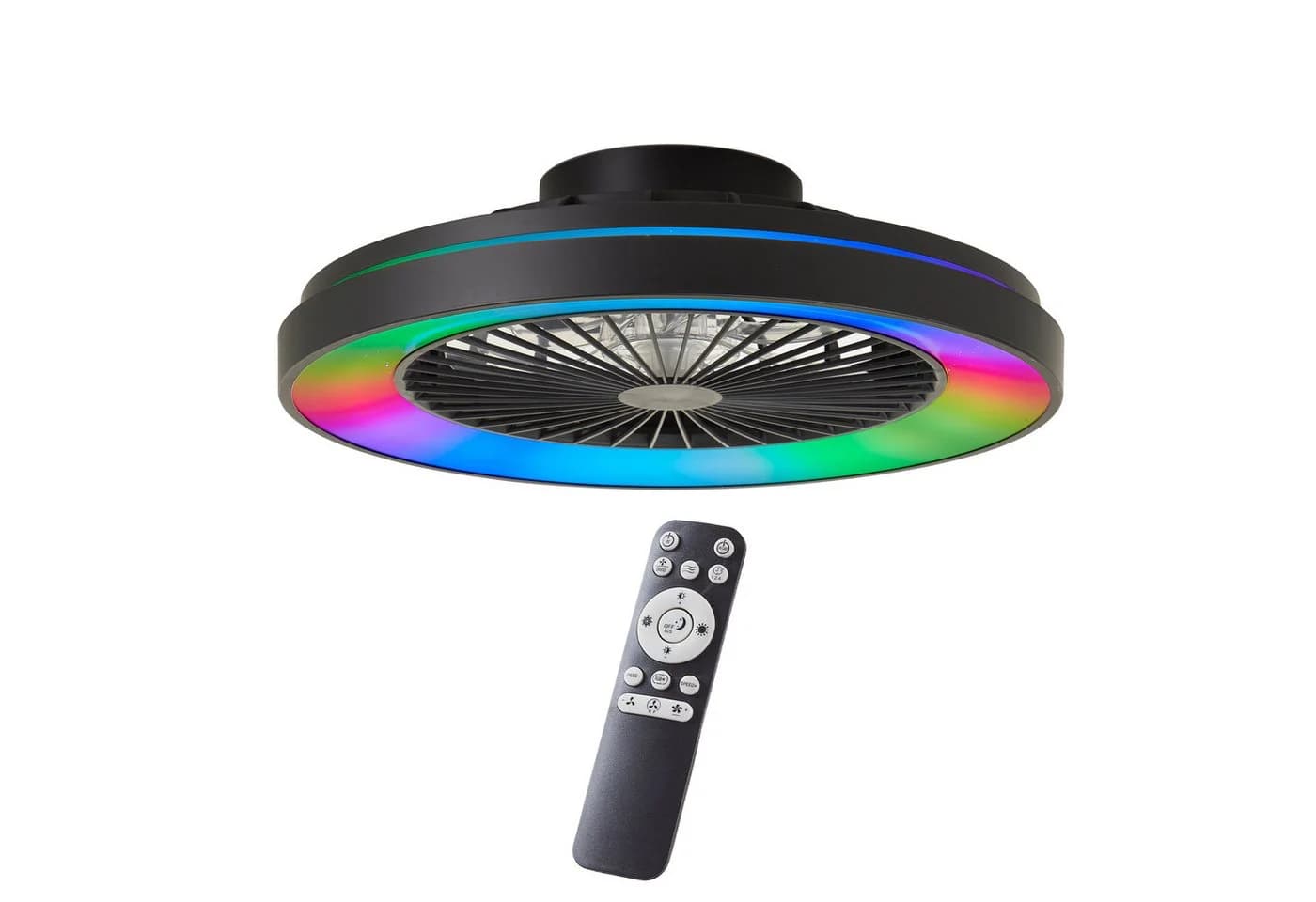Brilliant Mazzaro Deckenleuchte Schwarz CCT RGB Ventilator - Bild 2