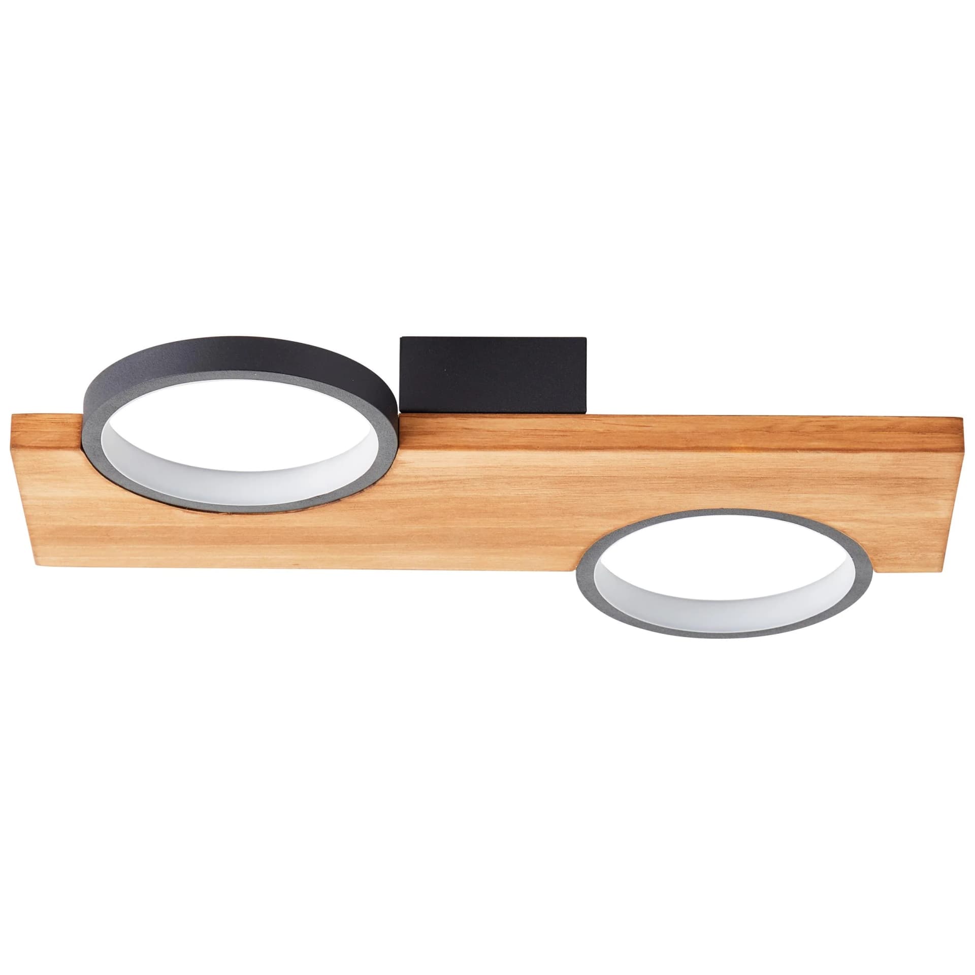 Brilliant Deckenlampe Cheesy aus Holz, zweiflammig