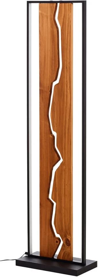 BRILLIANT LED Stehlampe Thunder Schwarz Braun Landhausstil - Bild 4