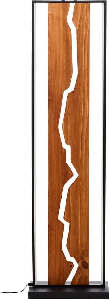 BRILLIANT LED Stehlampe Thunder Schwarz Braun Landhausstil - Bild 5
