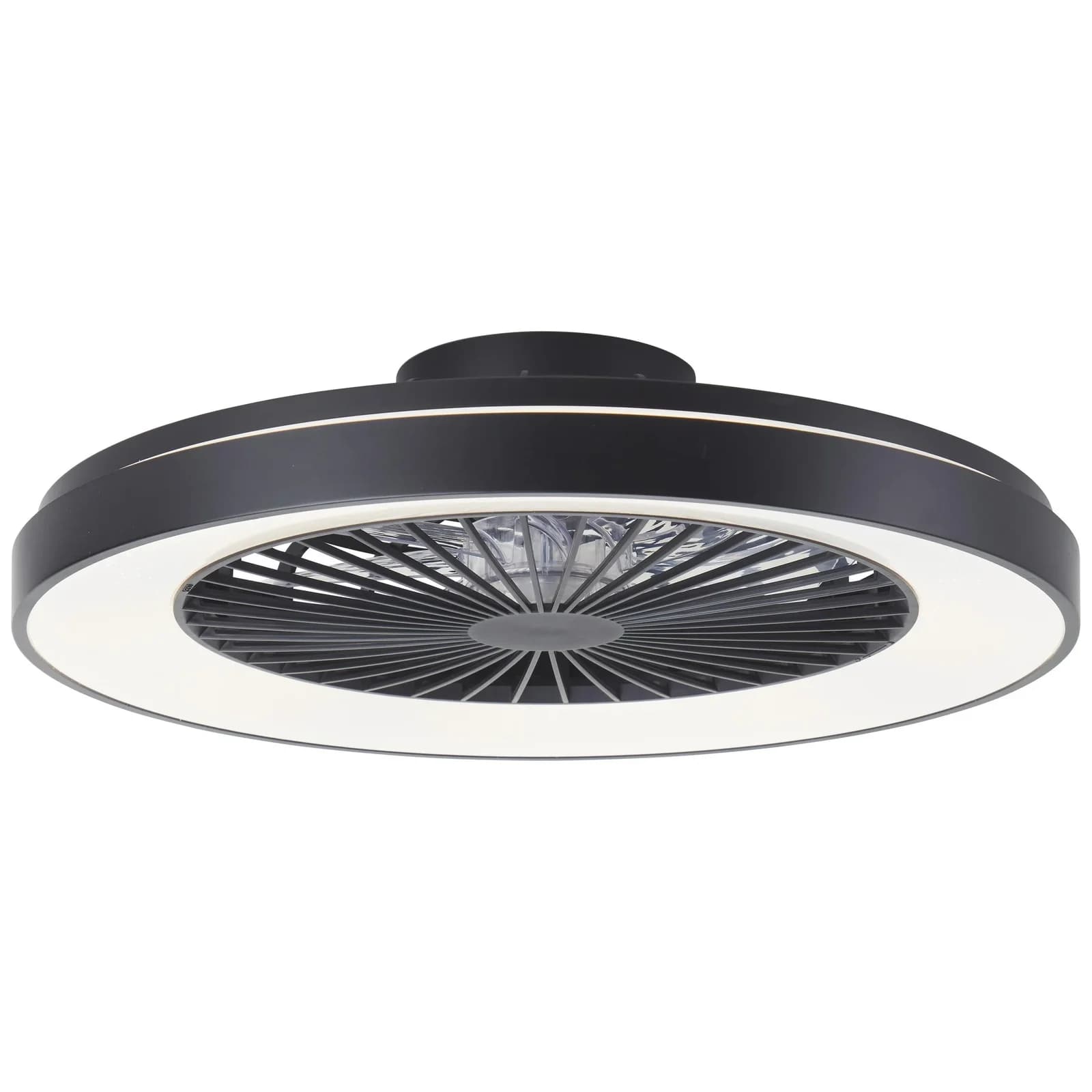 BRILLIANT Mazzaro Deckenleuchte Schwarz LED Ventilator RGB CCT