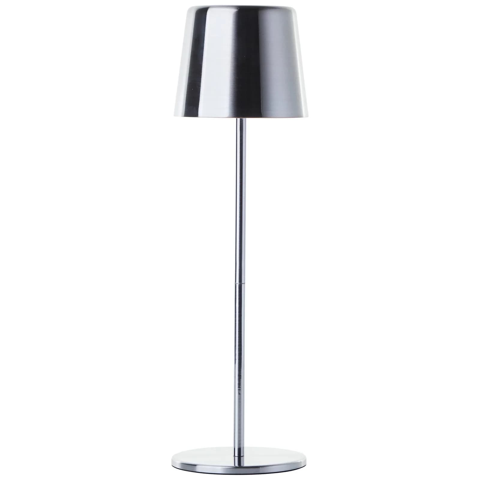 BRILLIANT LED Tischleuchte Xaana Silber Dimmbar Akku IP44