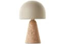 Brilliant Tischleuchte Nalam Beige Travertin Metallschirm Bild 2