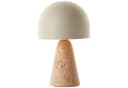 Brilliant Tischleuchte Nalam Beige Travertin Metallschirm Bild 3