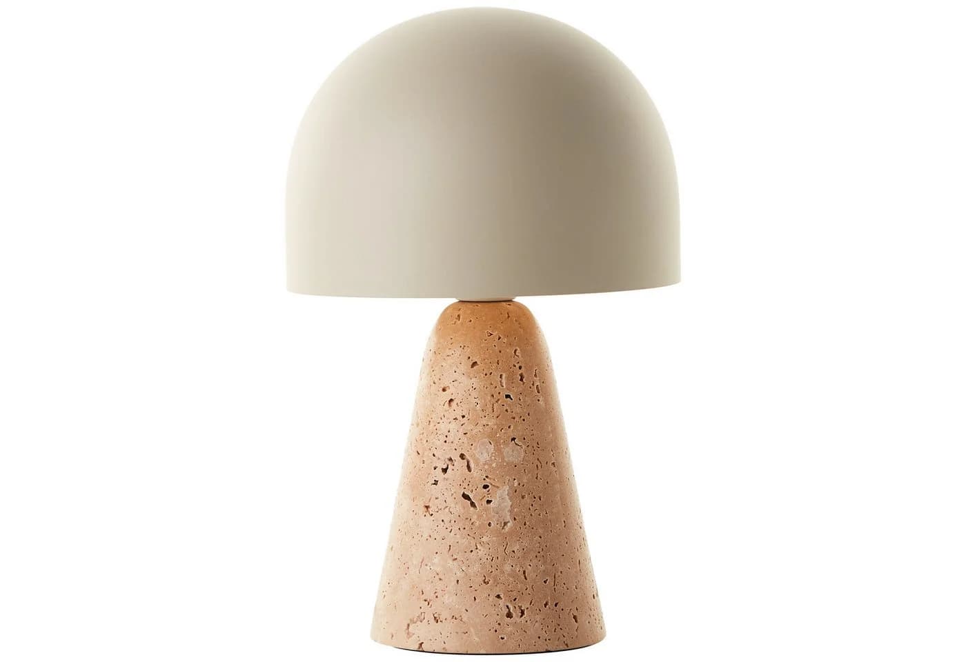 Brilliant Tischleuchte Nalam Beige Travertin Metallschirm - Bild 3