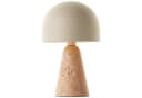 Brilliant Tischleuchte Nalam Beige Travertin Metallschirm Bild 4
