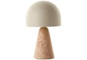 Brilliant Tischleuchte Nalam Beige Travertin Metallschirm Bild 5