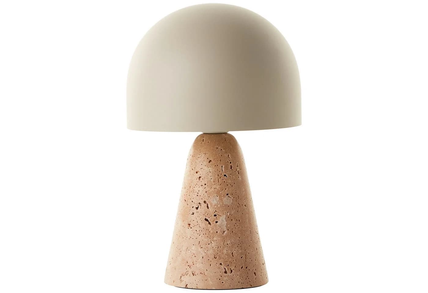 Brilliant Tischleuchte Nalam Beige Travertin Metallschirm - Bild 5