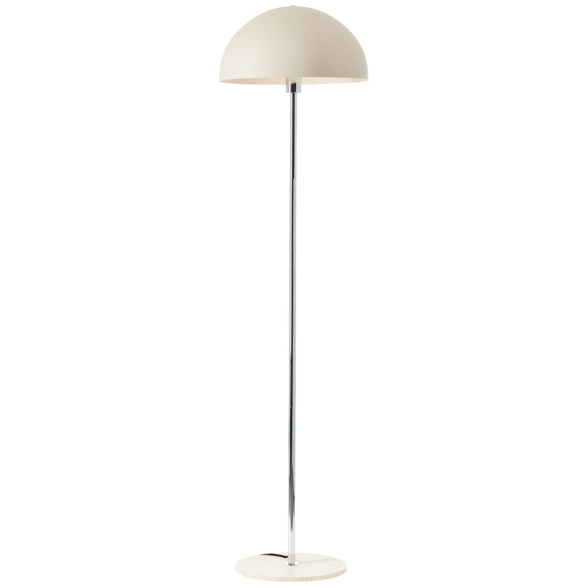LeGer Home Stehlampe Linnea Pilzform Beige Chrom
