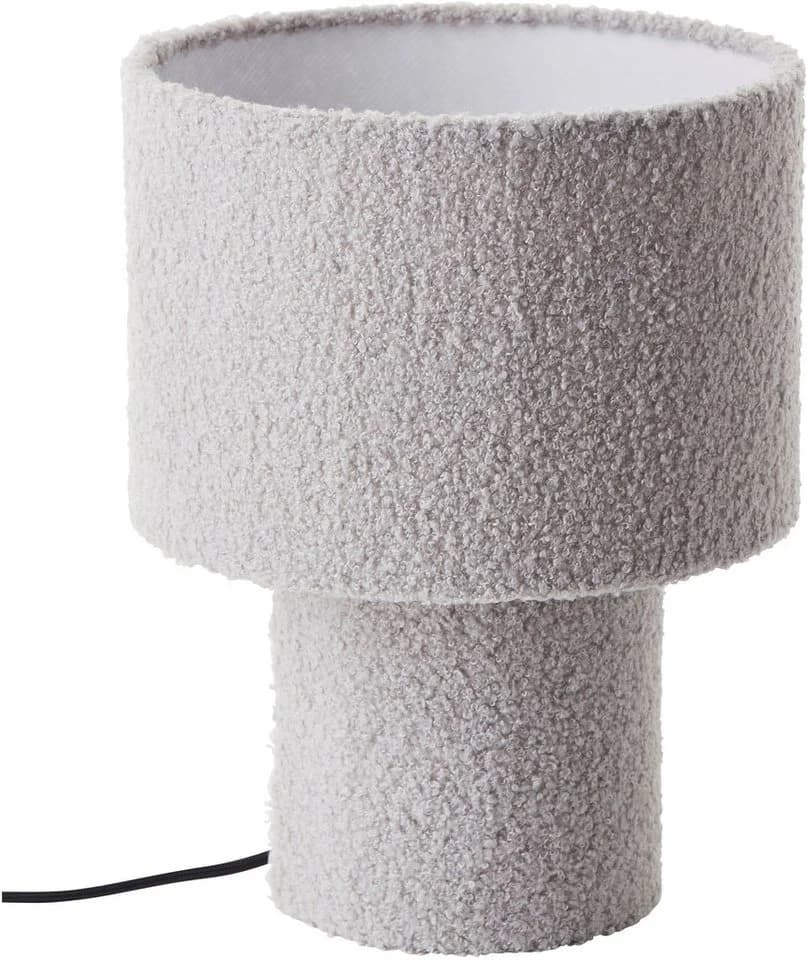 LeGer Home by Lena Gercke Tischleuchte Debora Grau Teddy-Stoff