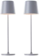 Brilliant Kaami LED Tischleuchte Grau 2er-Set Akku Outdoor Indoor Bild 5