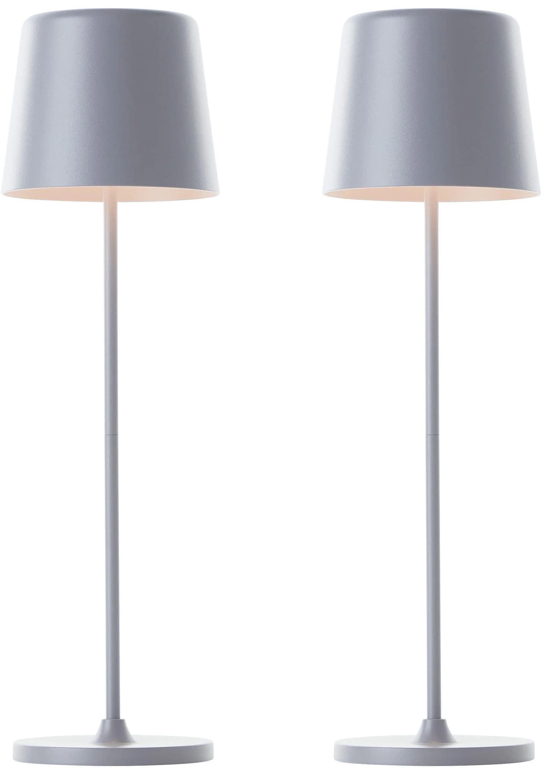 Brilliant Kaami LED Tischleuchte Grau 2er-Set Akku Outdoor Indoor - Bild 5