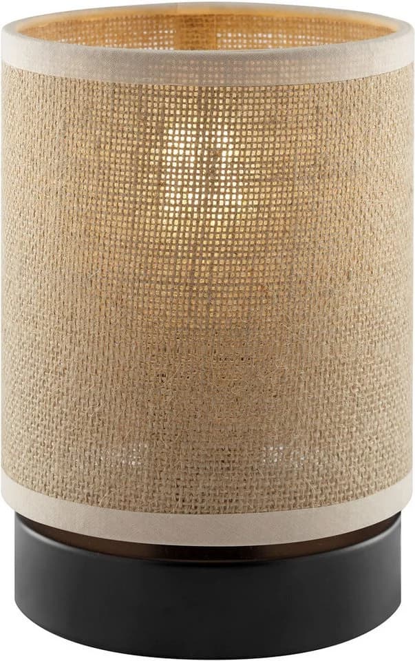 OTTO HOME Tischleuchte Mikka Beige Natur Schwarz Metall Leinen - Bild 3