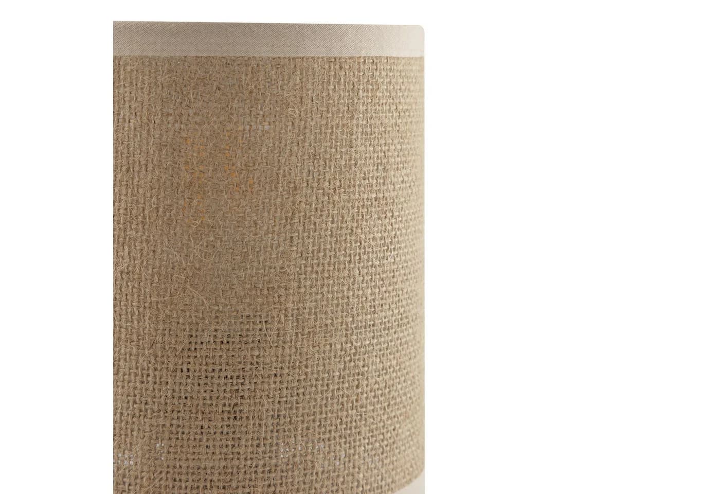 OTTO HOME Tischleuchte Mikka Beige Natur Schwarz Metall Leinen - Bild 5