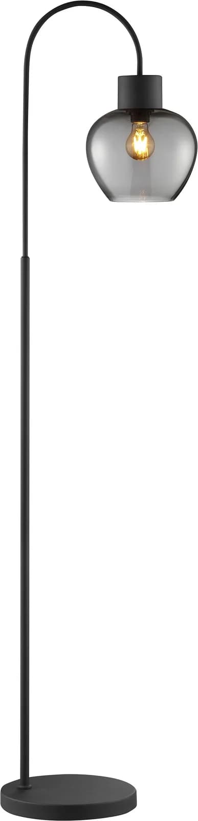 Stehlampe Ligari Schwarz/Rauchgrau 164 cm Aluminium/Glas